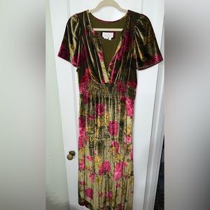 Anthropologie The Somerset Maxi Dress: Velvet Edition
